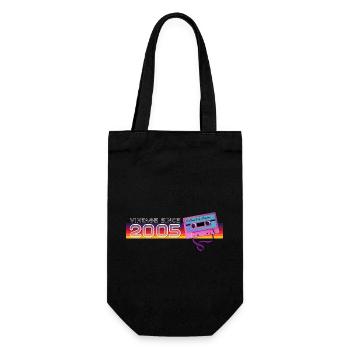 Klassische & nostalgische Musik Geburtstag - Vintage - Geschenkbeutel für Flaschen - Schwarz - Vorne