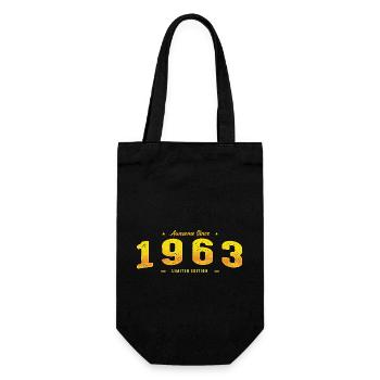 Le meilleur de 1963 - 62e anniversaire Cadeau en édition limitée - Sac à bouteille - noir - Devant