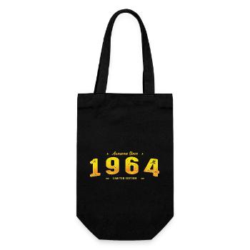 Vintage 1964 - 61st Birthday Limited Edition - Gift Bag for Bottles - black - Front