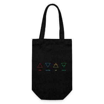 Four elements - Gift Bag for Bottles - black - Front