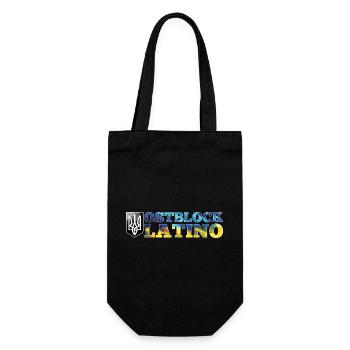 Ostblock Latino Ukrainer Ukraine Geschenk - Geschenkbeutel für Flaschen - Schwarz - Vorne
