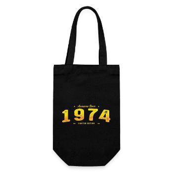 Vintage 1974 - 51st Birthday Limited Edition - Gift Bag for Bottles - black - Front