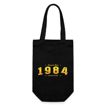 Vintage 1984 - 41st Birthday Limited Edition - Gift Bag for Bottles - black - Front