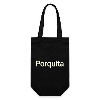 Porquita - Gift Bag for Bottles - black - Front
