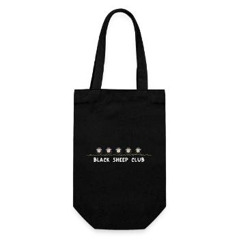 Black Sheep Club – drôle de dicton de mouton - Sac à bouteille - noir - Devant