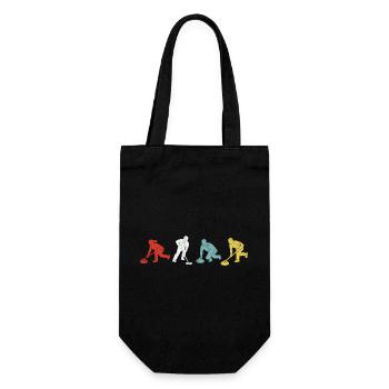Four-coloured cleaning heroes - Gift Bag for Bottles - black - Front