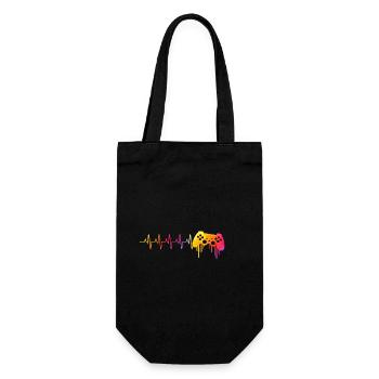 gamer love - Geschenkbeutel für Flaschen - Schwarz - Vorne
