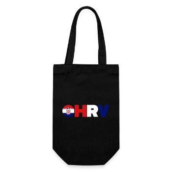 Croatia - Gift Bag for Bottles - black - Front