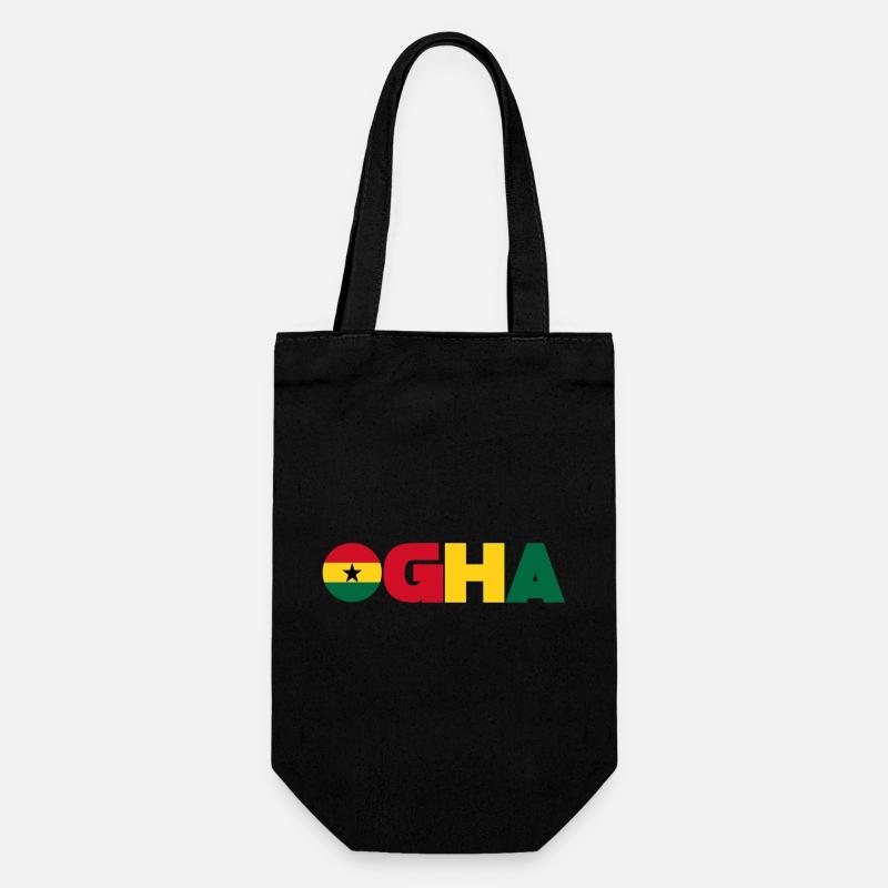 Ghana - Gift Bag for Bottles - black