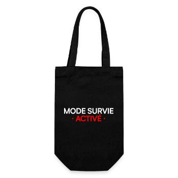 MODE SURVIE ACTIVÉ – Lundi humour travail - Sac à bouteille - noir - Devant