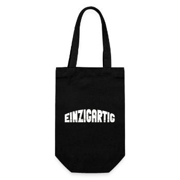 einzigartig - Geschenkbeutel für Flaschen - Schwarz - Vorne