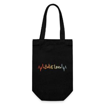 Vintage Ballet Love Heart Palpitations - Gift Bag for Bottles - black - Front