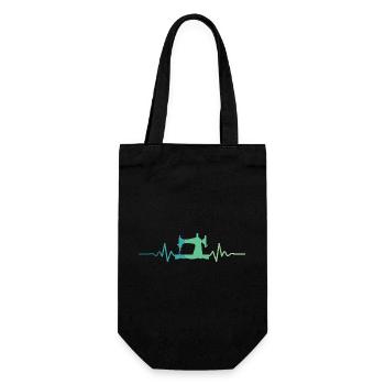 Sewing Machines Heartbeat Sew - Gift Bag for Bottles - black - Front