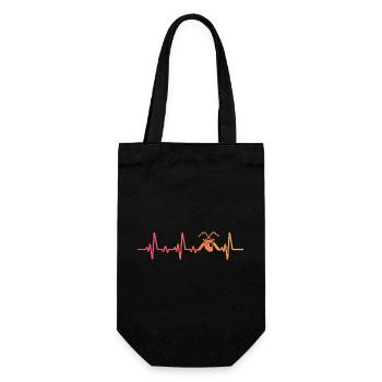 Schweißer Sunset Heartbeats Schweißen - Geschenkbeutel für Flaschen - Schwarz - Vorne