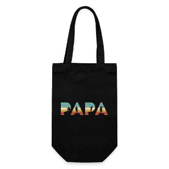 Papa Vintage Angel-Vater-Angler-Geschenk - Geschenkbeutel für Flaschen - Schwarz - Vorne