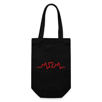 Heart Beat MOM V.2 Gift - Gift Bag for Bottles - black - Front