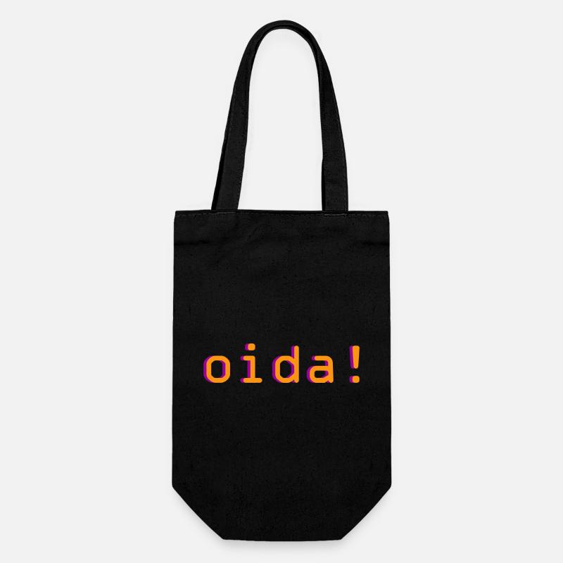 oida! - Geschenkbeutel für Flaschen - Schwarz