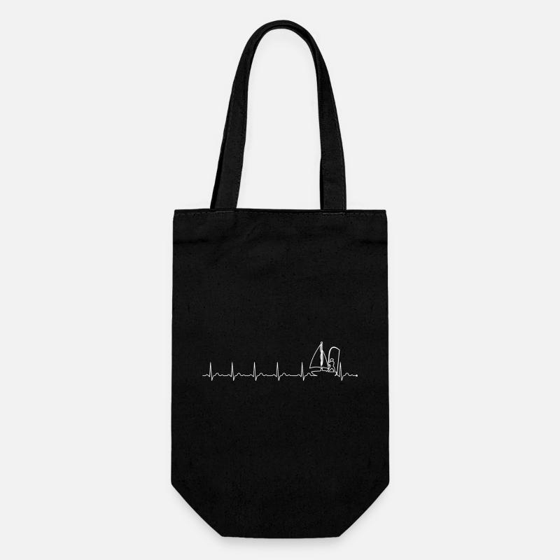 Voilier sur ECG Wave - Sac à bouteille - noir