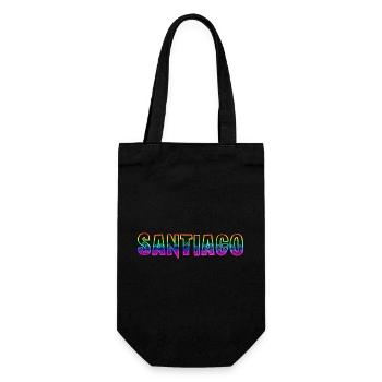 santiago rs regenbogen - Geschenkbeutel für Flaschen - Schwarz - Vorne