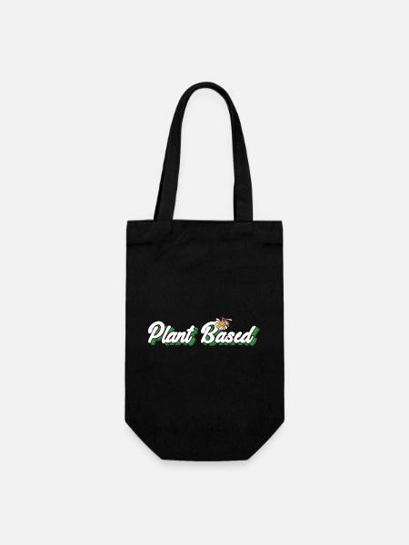 Plant Based Honigbiene - Geschenkbeutel für Flaschen - Schwarz