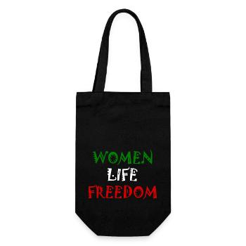 Women life freedom - Sac à bouteille - noir - Devant