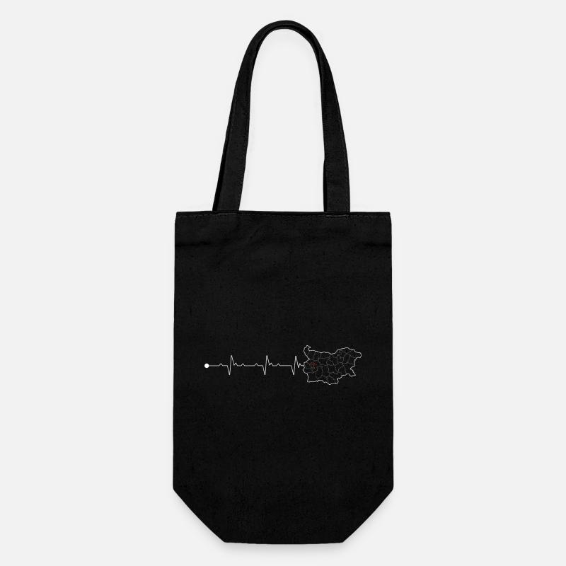 Turkey Heartbeat Map - Gift Bag for Bottles - black