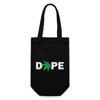 D0pe with Cannabis Leaf Marijuana Cannabis Weed - Gift Bag for Bottles - black - Front