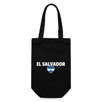 El Salvador Salvadoran Flag - Gift Bag for Bottles - black - Front