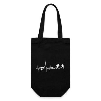 Triathlon Heartbeat - Gift Bag for Bottles - black - Front