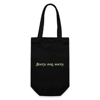 Sorry, not sorry – Cheeky Attitude - Gift Bag for Bottles - black - Front