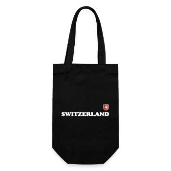 Schweiz - Geschenkbeutel für Flaschen - Schwarz - Vorne