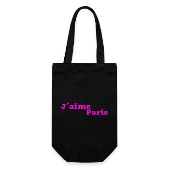 J´aime Paris - Geschenkbeutel für Flaschen - Schwarz - Vorne