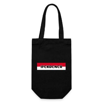 I FUCKED CANCER - Breast Ring - Gift Bag for Bottles - black - Front