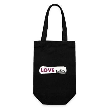 L’amour règne - Spruch Handlettering - Sac à bouteille - noir - Devant