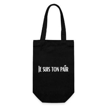 I'm your peer - Gift Bag for Bottles - black - Front