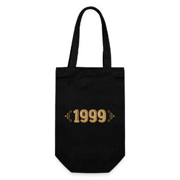 Legende seit 1999 Retro 1999 - Geschenkbeutel für Flaschen - Schwarz - Vorne