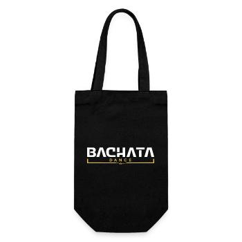 Bachata Dance logo white gold - Latin dance - Gift Bag for Bottles - black - Front