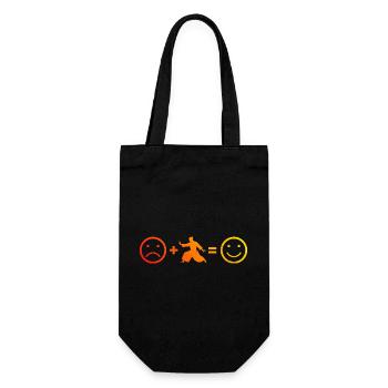 Selbstverteidigung Geschenk für ein Aikido-Schüler - Geschenkbeutel für Flaschen - Schwarz - Vorne