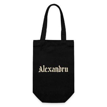 Monogramme gothique d’Alexandru - Sac à bouteille - noir - Devant