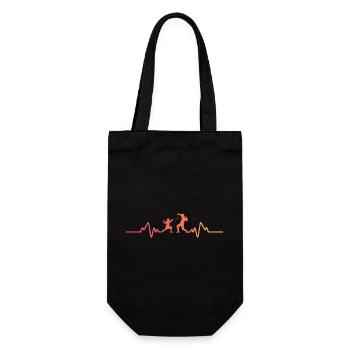 Sunset Heartbeat Fencing - Gift Bag for Bottles - black - Front