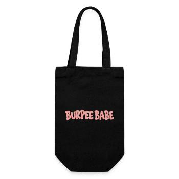 Burpee Babe Blasen-Buchstabenkunst - Geschenkbeutel für Flaschen - Schwarz - Vorne