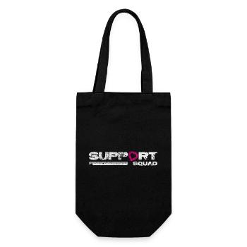 Support squad. Breast cancer awareness. - Gift Bag for Bottles - black - Front
