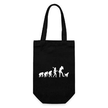 Hundeliebhaber Fotografie Evolution Fotograf Hunde - Geschenkbeutel für Flaschen - Schwarz - Vorne