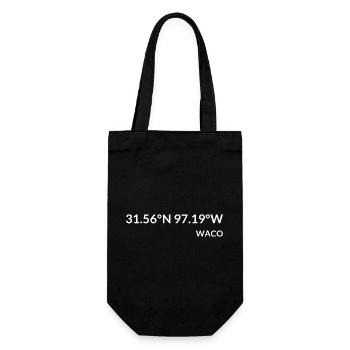 Waco Texas USA Koordinaten - Geschenkbeutel für Flaschen - Schwarz - Vorne