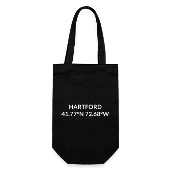 Hartford, Connecticut, USA Coordinates - Gift Bag for Bottles - black - Front