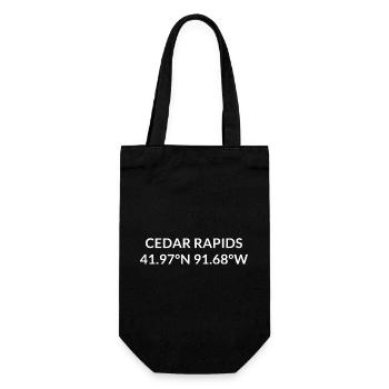 Cedar Rapids, Iowa, USA Coordinates - Gift Bag for Bottles - black - Front