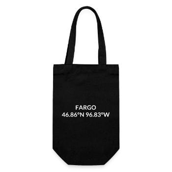 Fargo, North Dakota, USA Coordinates - Gift Bag for Bottles - black - Front