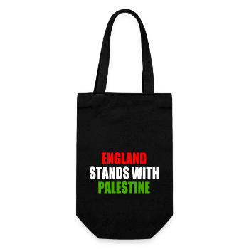 England stands with palestine - Sac à bouteille - noir - Devant