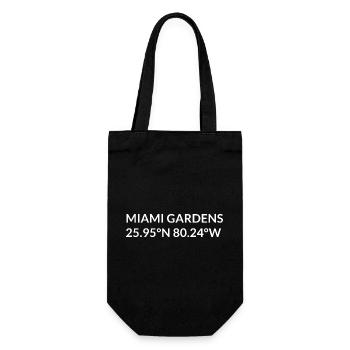 Miami Gardens Florida USA Koordinaten - Geschenkbeutel für Flaschen - Schwarz - Vorne