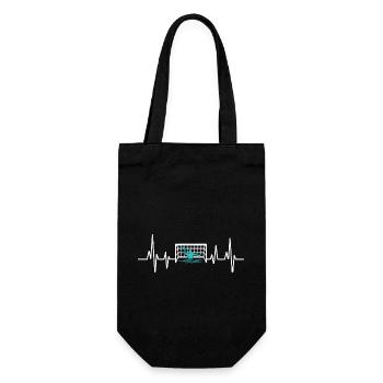 Heartbeat Water Polo Player Aquatic Polo - Gift Bag for Bottles - black - Front